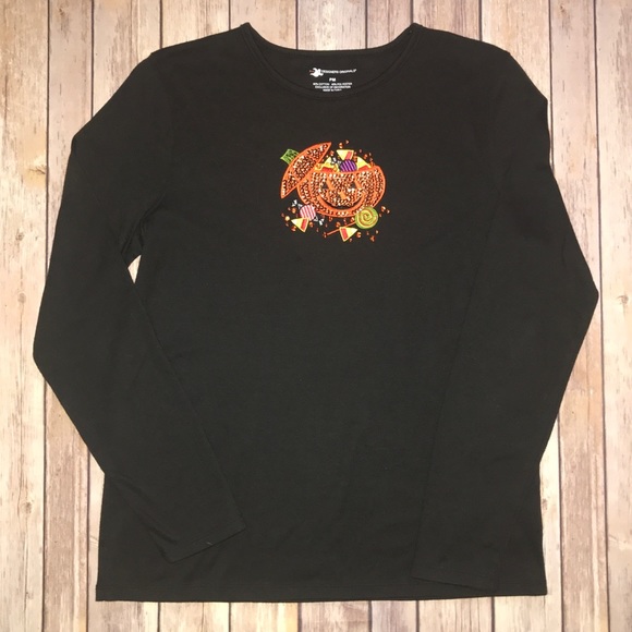 𝗡𝗘𝗪 🎃 Halloween Sequined Jack-o’-lantern Top - Picture 4 of 5